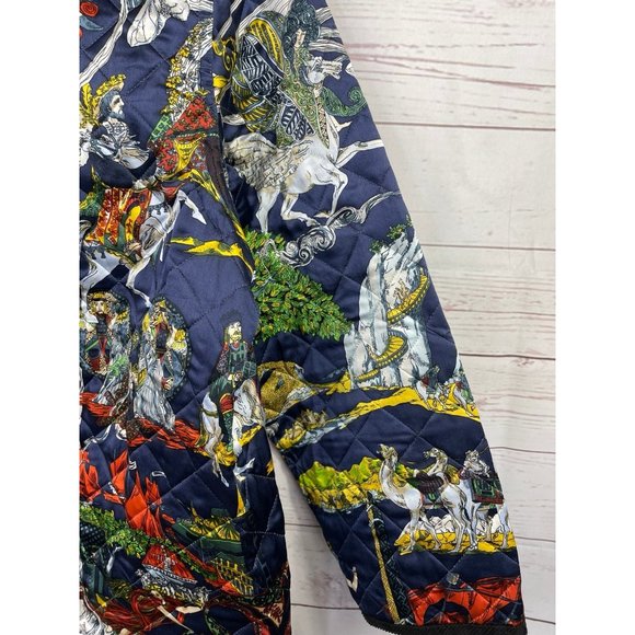 Loranzo Italy 100% Silk Quilt Jacket One Size RARE - Picture 6 of 12